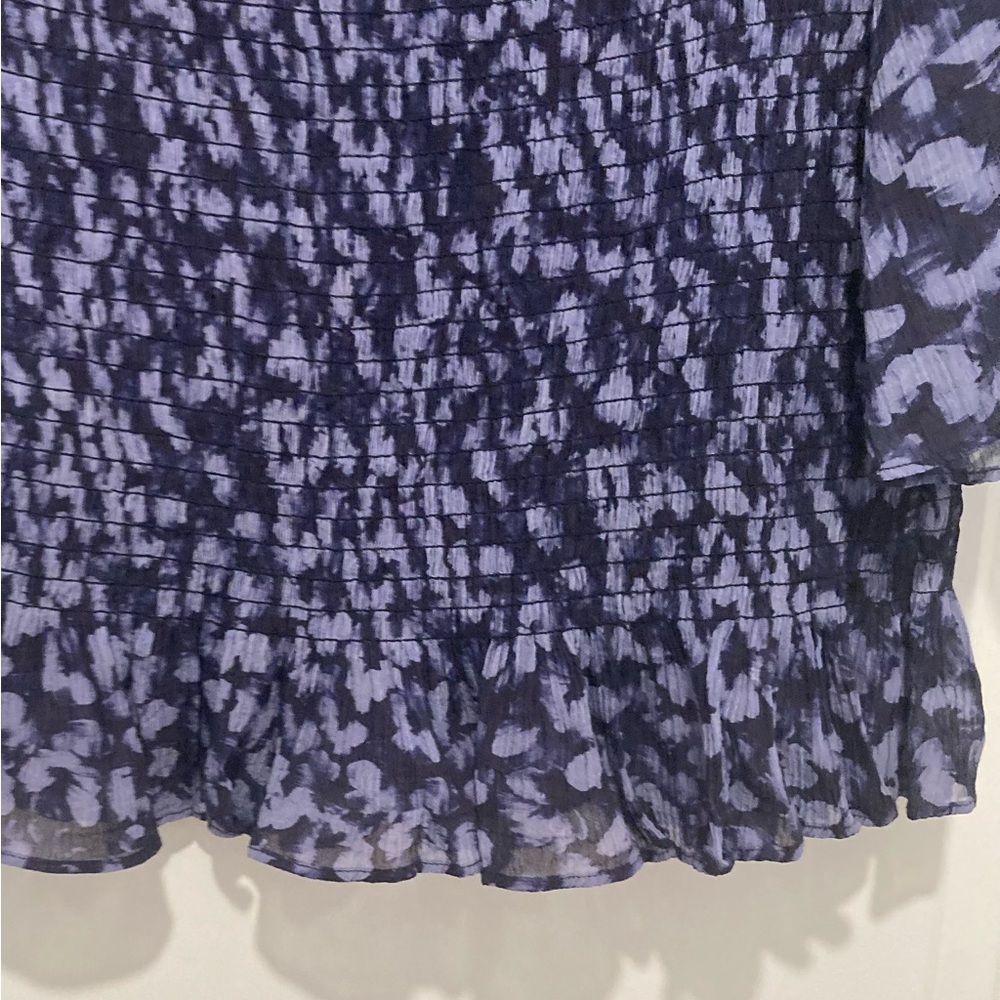 & Other Stories Blue Floral Smocked Blouse in Women's Size 12 - Picture 5 of 9